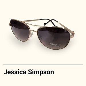 Jessica Simpson Metallic Aviator Sunglasses